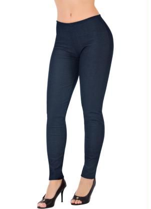 Legging Jeans Escuro com Efeito Jeans