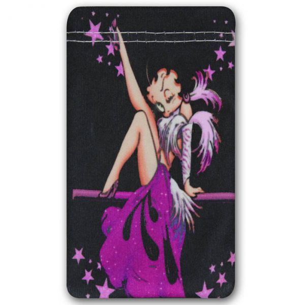 Capa para celular - Betty Bopp - Preto e Roxo